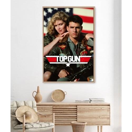 Top Gun Movie Poster Classic Vintage Wall Painting Art Poster Decorate Movie Promotion Canvas Poster Cover