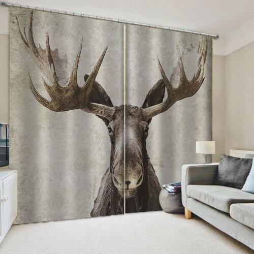 Luxury Blackout 3D Window Curtains For Living Room Bedroom simple animal curtains personality curtains