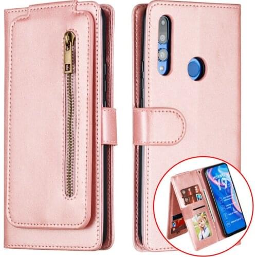 Luxury Flip Leather Case for For Huawei P Smart Z Zipper Wallet Card Cover for Huawei Y9 Y7 Y5 Prime Y6 Pro 2019 Case Coque Etui