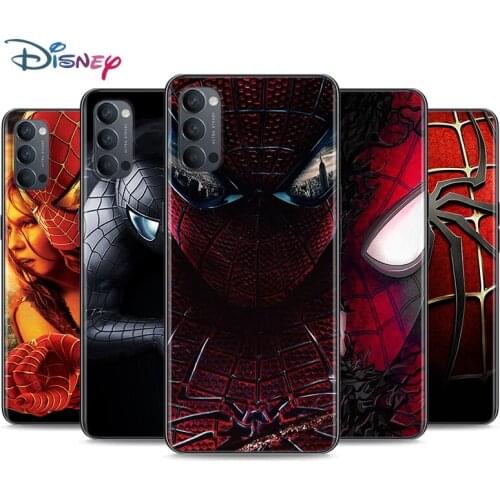 Cool Spider-Man Soft Black Silicone Cover For OPPO Reno 5 Pro+ 3 4 Lite F SE Z Pro 4G 5G Phone Case Shell