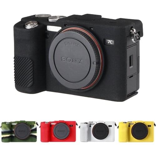 Camera Video Bag Silicone Case Soft Silicone Mirrorless Camera Case Bag Cover Frame Skin for Sony A7C A7S3 Alpha
