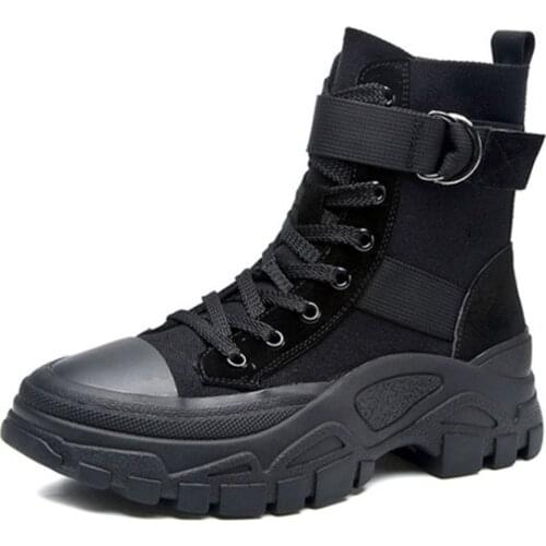 Martin boots ladies 2021 new classic leather fashion Martin boots high quality canvas cowhide motorcycle boots womens shoes