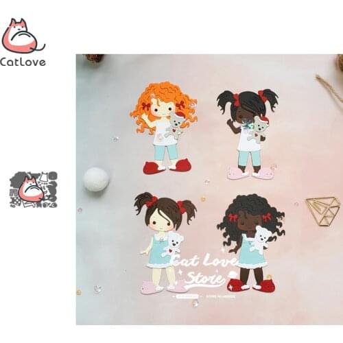 Pajamas Girl Metal Cutting Dies Scrapbooking Stencil Die Cuts Card Making DIY Decorative Craft Embossing New Dies For 2020
