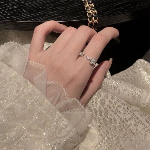 Bijoux Adjustable Opening Key and Lock Women Rings Dating Ring Jewelry for Women 2021 Womens Jewelery Decorations for Girls