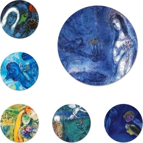 58mm Marc Chagall Icons Pins Badge Decoration Brooches Metal Badges For Backpack Decoration