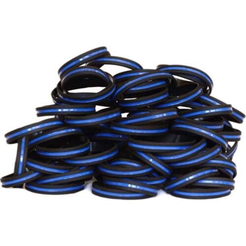 100pcs Promotional USA AMERICAN UNITED STATES POLICE LIVES MATTER Thin blue line silicone wristband bracelet