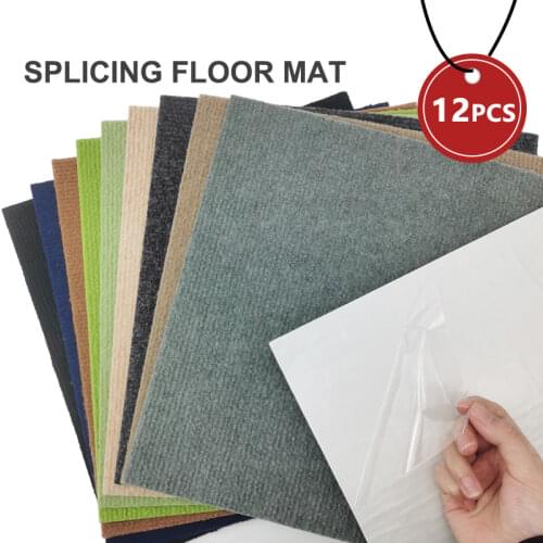 12Pcs Splicing Floor Mats Removable Self-Priming Non Slip Patchwork Rugs Kids Playmat for Living Room Bedroom Kitchen Home