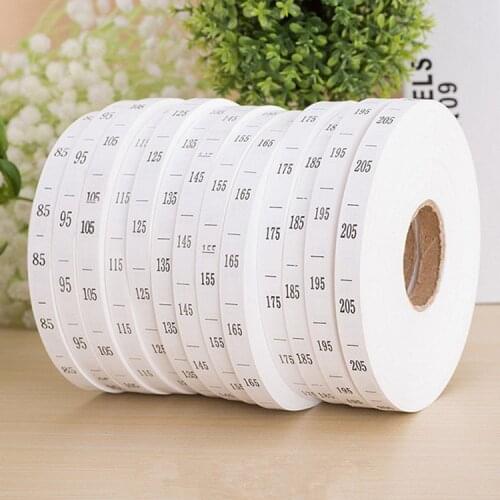 3000pcs/roll High Quality Printed Clothing Size Labels Synthetic Fibre White Size Tags Kids/Babys Care Size Labels 55-205