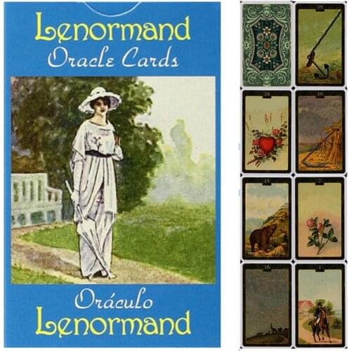 44pcs Lenormand Oracle Cards Deck High Quality Durable Tarot Cards Guidance Divination Fate Table Board Game Card Game For Women