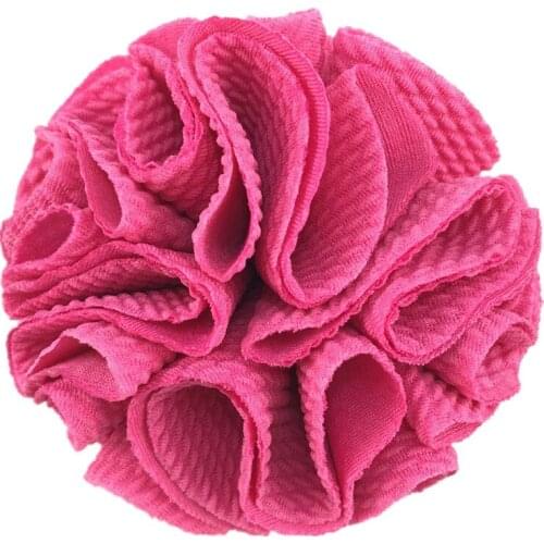 50 pcs/lot, New Hot sale 10 cm twill bubble cloth big flower hair clip childrens headdress printed hair accessories
