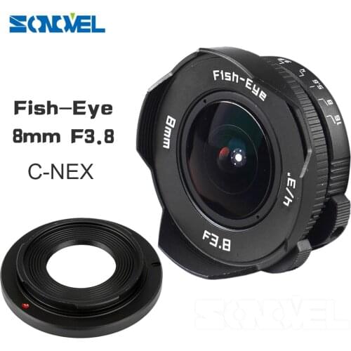 8mm F3.8 Fish-eye C mount Wide Angle Fisheye Lens Focal length Fish eye Lens Suit For Sony NEX-5R NEX-F3 NEX-7 NEX-5N NEX-5C