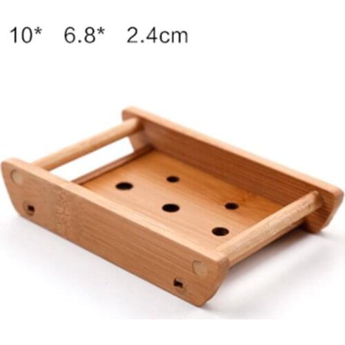 Free shipping 200pcs creative bathroom handmade draining wooden simple bamboo soap box soap dish