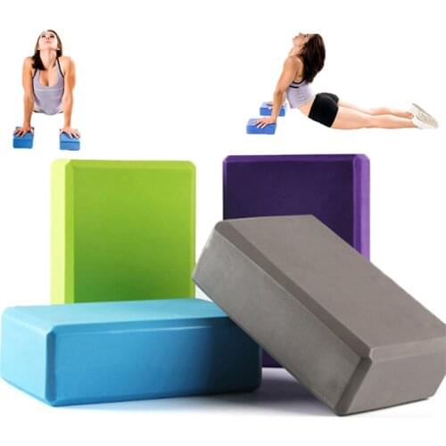2PCS EVA Yoga Cork Block Bolster Pillow Pilates Foam Brick Home Stretch Exercise Training Equipment Gym Fitness Yoga Tool
