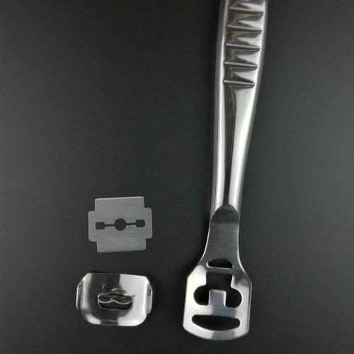 Hot Sale Steel Leathercraft Skiving Tool DIY Handworking Edge Skiver Tools Thinning Leather Craft + Blades Leather Sewing Tools