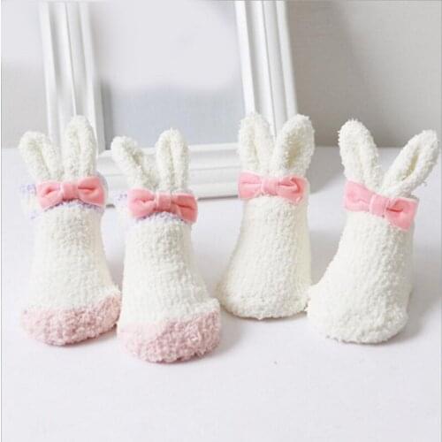 Cotton Newborn Baby Socks 2017 Spring Childrens Floor Socks for Newborns baby toddler bunny fleece socks calcetines bebe Ankle