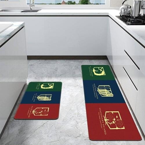 Attack On Titan Print Entrance Floor Mat Doormat Bedroom Floor Rug Non-Slip Indoor Rug Modern Playstation Carpet Prayer Mats Hbo
