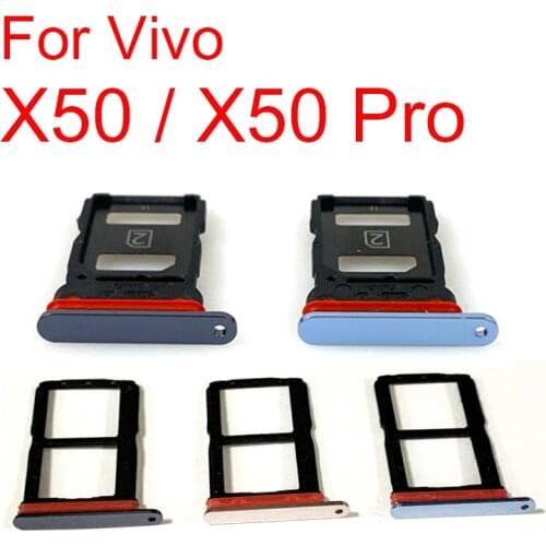 SIM Card Tray For Vivo X50 X50 Pro Sim Card Slot Tray Holder Adapter Replacement Parts