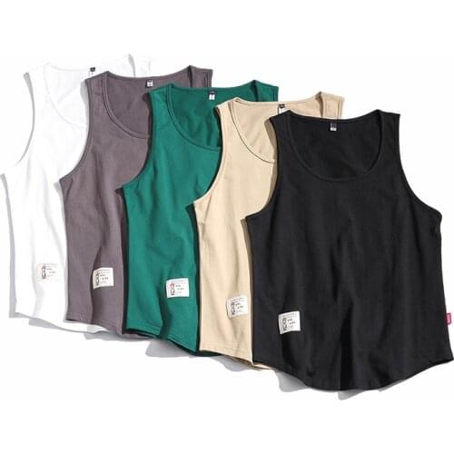 5XL Cotton Tank Top Summer Beach Tanktop Loose Men Oversize Fashion Summer Japanese Workout fashion O-neck Sleeveless Shirt Vest