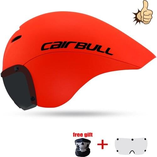 CAIRBULL Airbull Victor Riding with Lens High Quality Road MTB Track Race Triathlon Time Trial Cycling TT Bike Helmet Cycling