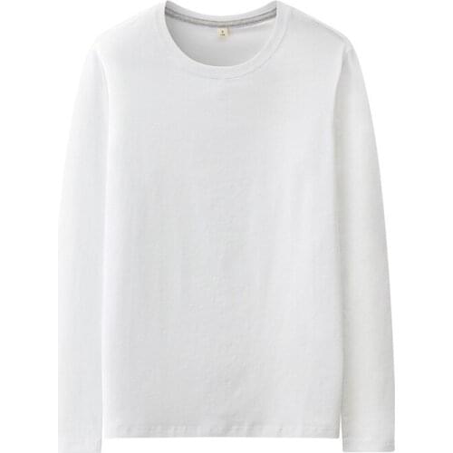 Male High Quality 200g Cotton Autumn Winter Base T-shirt Long Sleeve Mens Inner Shirt Boys Tops Clothing Wholesale 3 Colors