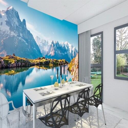 Custom any size 3D wall mural wallpapers Modern fashion mountain, flowing water, Wall sticker YBZ065