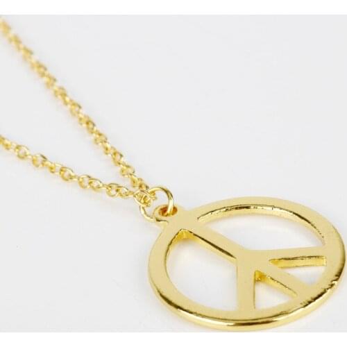 Charm Peace-Sign Necklace For Women Fashion Jewelry Necklaces Wholesale Dainty Necklaces