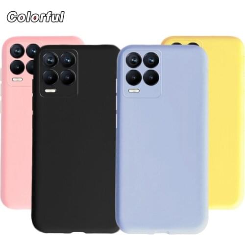 Plain Candy Pudding Cover For Realme 8 Pro Case Original Simple Liquid Silicone Coque Fundas For Realme 8 Pro Cover Realme8 Case