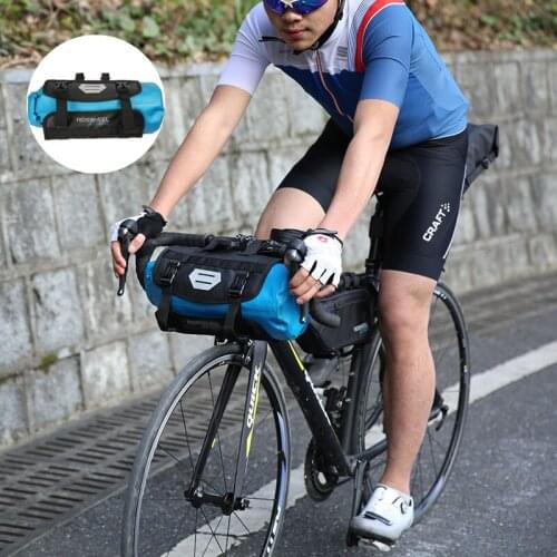 Roswheel 7L Bicycle Handlebar Bag Nylon Hiking Cycling Rainproof Road Bike Front Frame Bag Cycling Pannier Basket Pack Bag