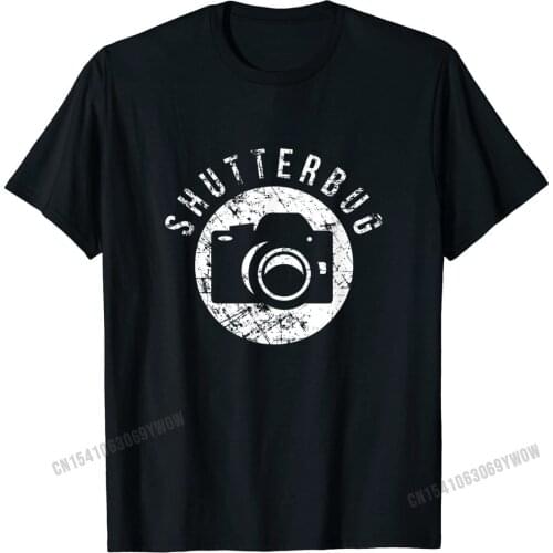 Shutterbug Shirt, Funny Photographer Gift Camera Photography Cotton Normal Tops Tees Plain Mens T Shirt Customized