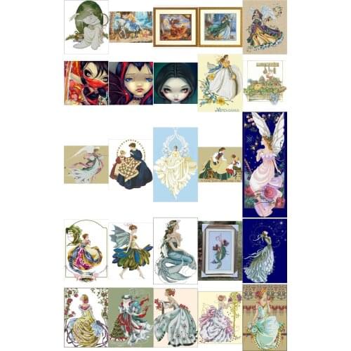 Happy seasons 3 counted cross stitch package flower aida 22ct 25ct 18ct 14ct 11ct black cloth people kit embroidery