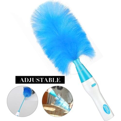 Household Cleaning Duster Supplies AdjustableElectric Dust Cleaner Spin Feather 360 Degrees Electric Spin Scrubber Dust Blinds