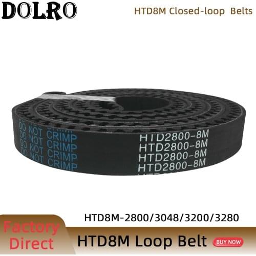 HTD 8M synchronous belt C=2800/3048/3200/3280width 15/20/25/30/40/50mm Teeth 350 381 400 410 HTD8M Timing Belt 2800-8M 3048-8M
