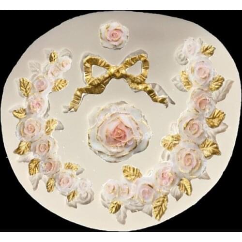 Sugarcraft Bow-Flower silicone mold fondant mold cake decorating tools chocolate gumpaste mold