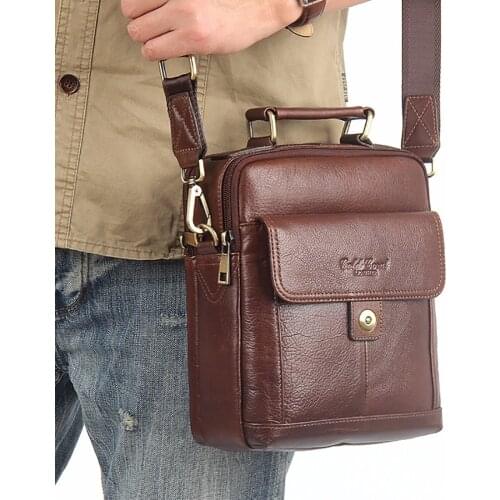 Genuine Leather Men Messenger Bag Tote Handbag Designer Business Male Natural Skin Single Shoulder Top Handle Cross Body Bags