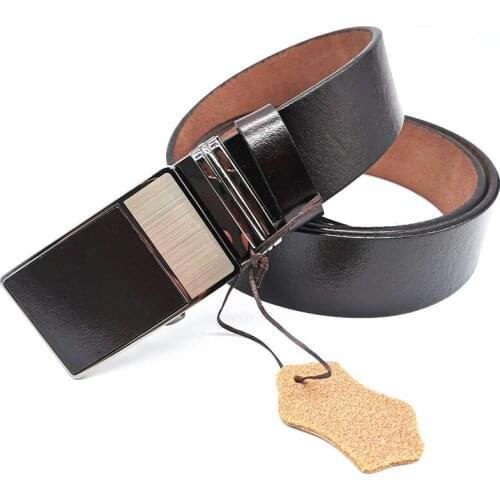 Genuine leather casual belt businessmen soft buckle adjustable belts high quality