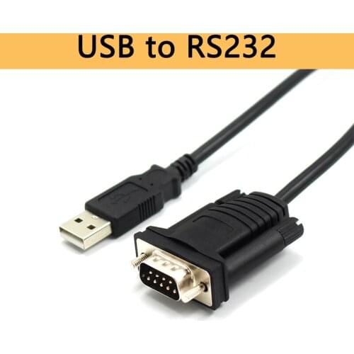 USB to RS232 Converter Male Serial Port DB9 Serial 9pin Cable COM Port male Industrial Grade for Win XP/10/8/7/Linux 1.8m