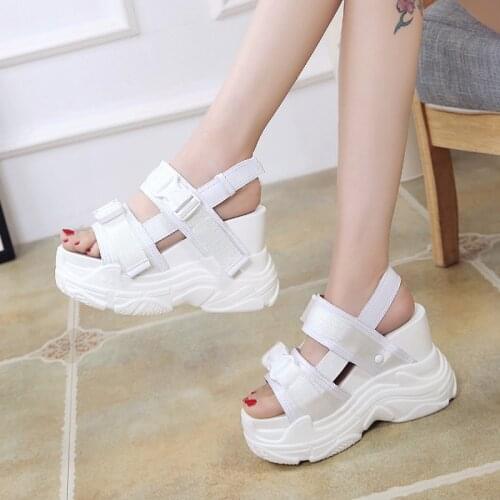 Chunky Platform Sandals Women 2020 High Heels Sexy Open-toed Sandals Wedge Increased Shoes Ladies Beach Summer Sandalia