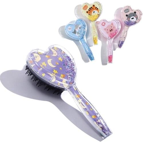 1PCs Cartoon Cute Air Bag Comb Girls Hairbrush Kids Toys Gift Straight Curly Hair Styling Comb Salon Hairdressing Colorful Comb