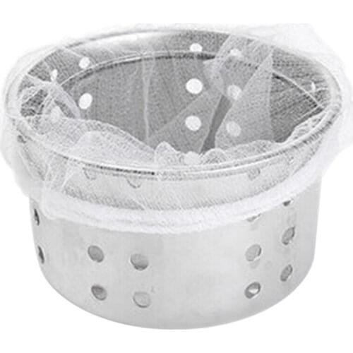 10 pieces Kitchen Sink Food Crumbs Strainer Net Sink Outlet Debris Filter Inner Pad Accessories Disposable Rubbish Mesh Bag