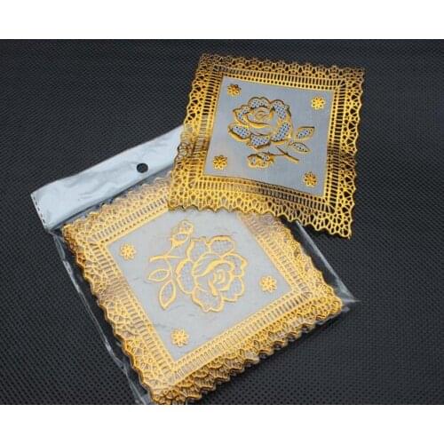 1200pcs hot PVC floer Coaster Cup mats Pad Coffee Tea Holder Home Decor Tableware