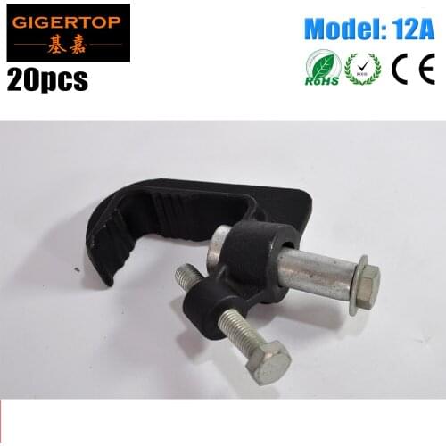 TIPTOP 12A 20 Pack Altman 510 Heavy Duty Iron Lighting C Clamp Super Heavy Load 220lb Black Casting Iron for 22-55mm Truss Pipe