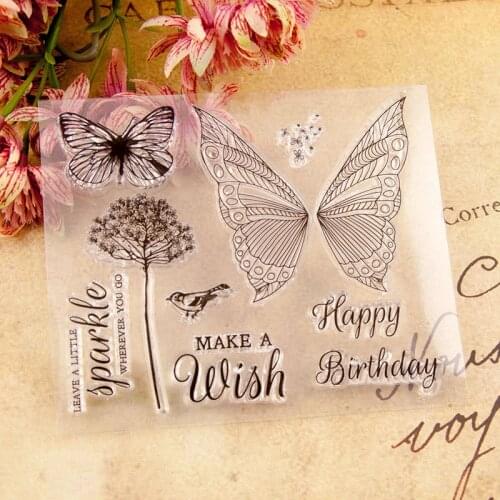 2021 Elf Butterfly Forest Clear Stamp Transparent For Scrapbooking DIY Card Handmade Kid Funny Seal Stencil Poster Making Poster