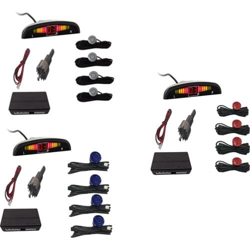 Car Auto Parktronic Led Parking Sensor With 4 Sensors Reverse Backup Car Parking Radar Monitor Detector System Display