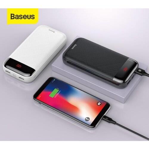 Baseus 20000mAh Power Bank Big Capacity Quick Charger 3.0 Mobile Phone External Battery Portable Fast Charging For iPhone Xiaomi