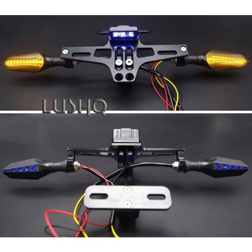 CNC Licence Plate Holder Motorcycle Accessories For cbf 250 suzuki gsr 750 cb300 honda msx 125 accessories z1000sx tnt 300