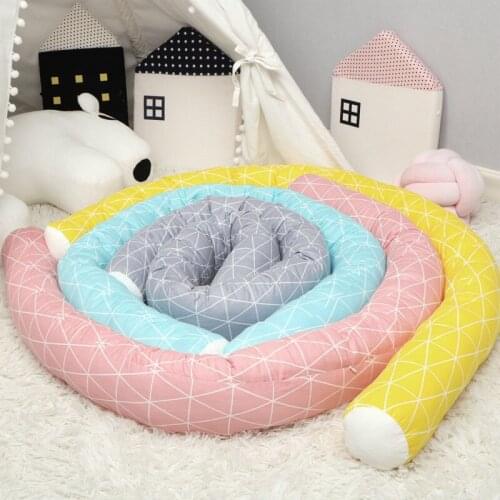 Children Bed Fence Soft Kids Anticollision Pillows For Newborn Baby Bed Cradle Bumpers Cotton Infant Room Bedding Decoration