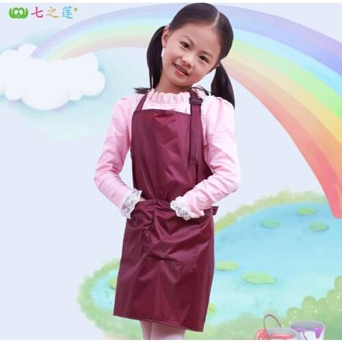 Childrens apron waterproof middle and big kids cute waist