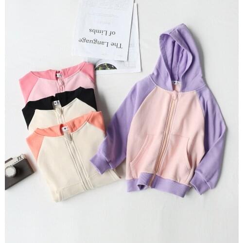 Childrens Sweatshirt Hooded Jackets Autumn 2021 New Boy Zipper Cardigan Childrens Hoodie Girls Sweatshirt Coats Baby Clothes