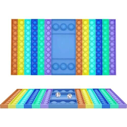 Push Bubble Fidget Toys Large Checkerboard Stress Relief Puzzle Toy Autism Special Needs Sensory Toys Gifts for Kids Party Game