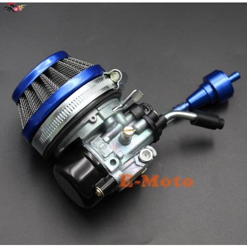 Racing Carb Carburetor Performance Blue Air Filter CNC Fuel Fiters For 49 50 60 66 80 cc 2 stroke Motorized Bicycle Bike E-Moto